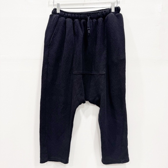 Oak Clothing Knit Harem Pants Black Cotton Blend Medium Unisex - Picture 1 of 8